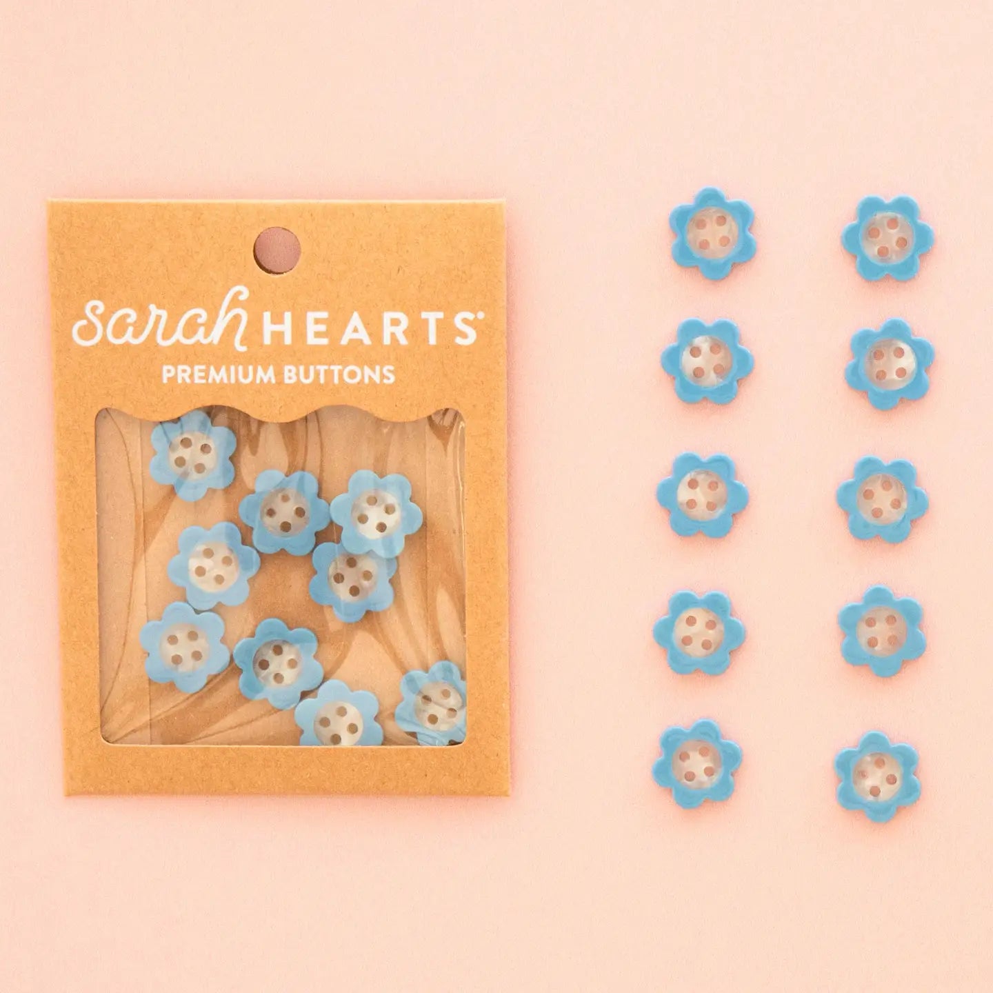 Blue Daisy Small 5/8" Buttons