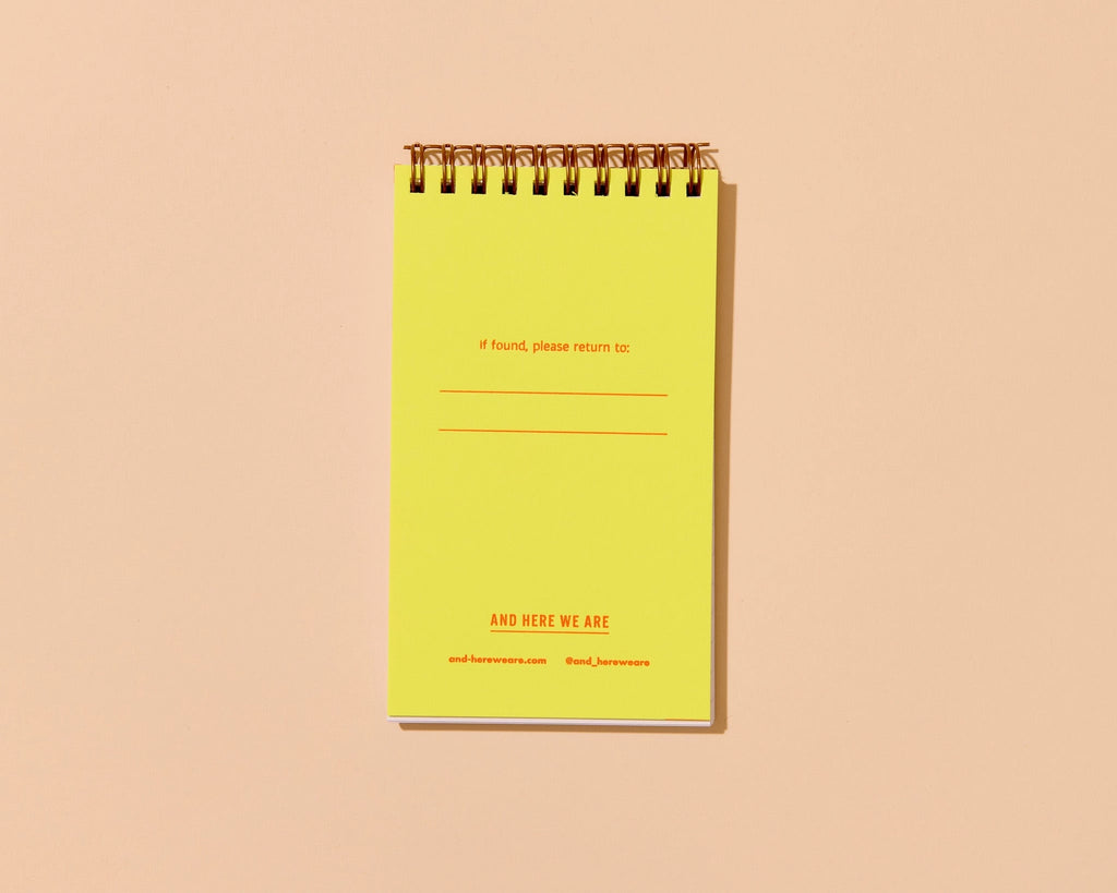 Letterpress Small Notebook - Cabana Stripe