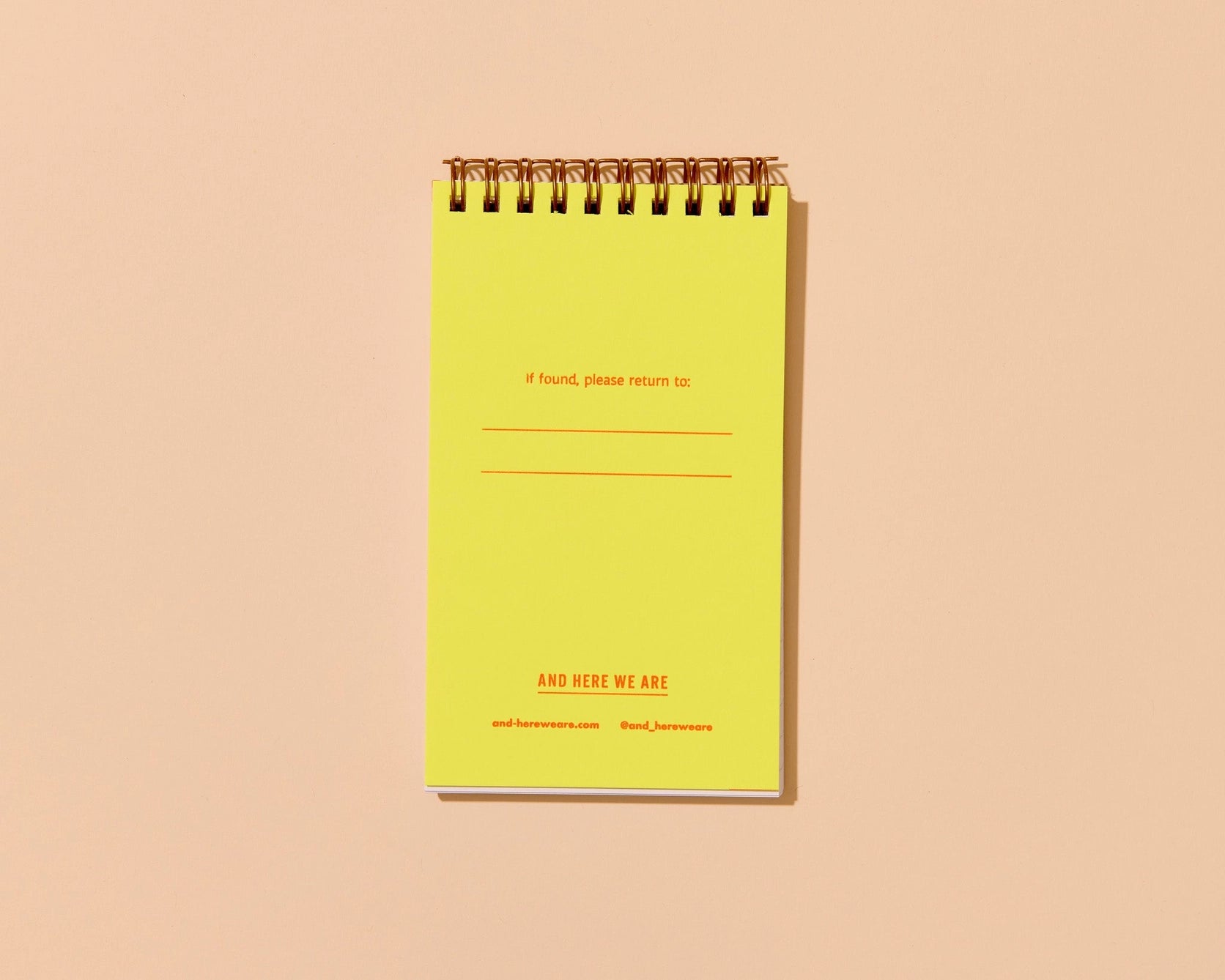 Letterpress Small Notebook - Cabana Stripe