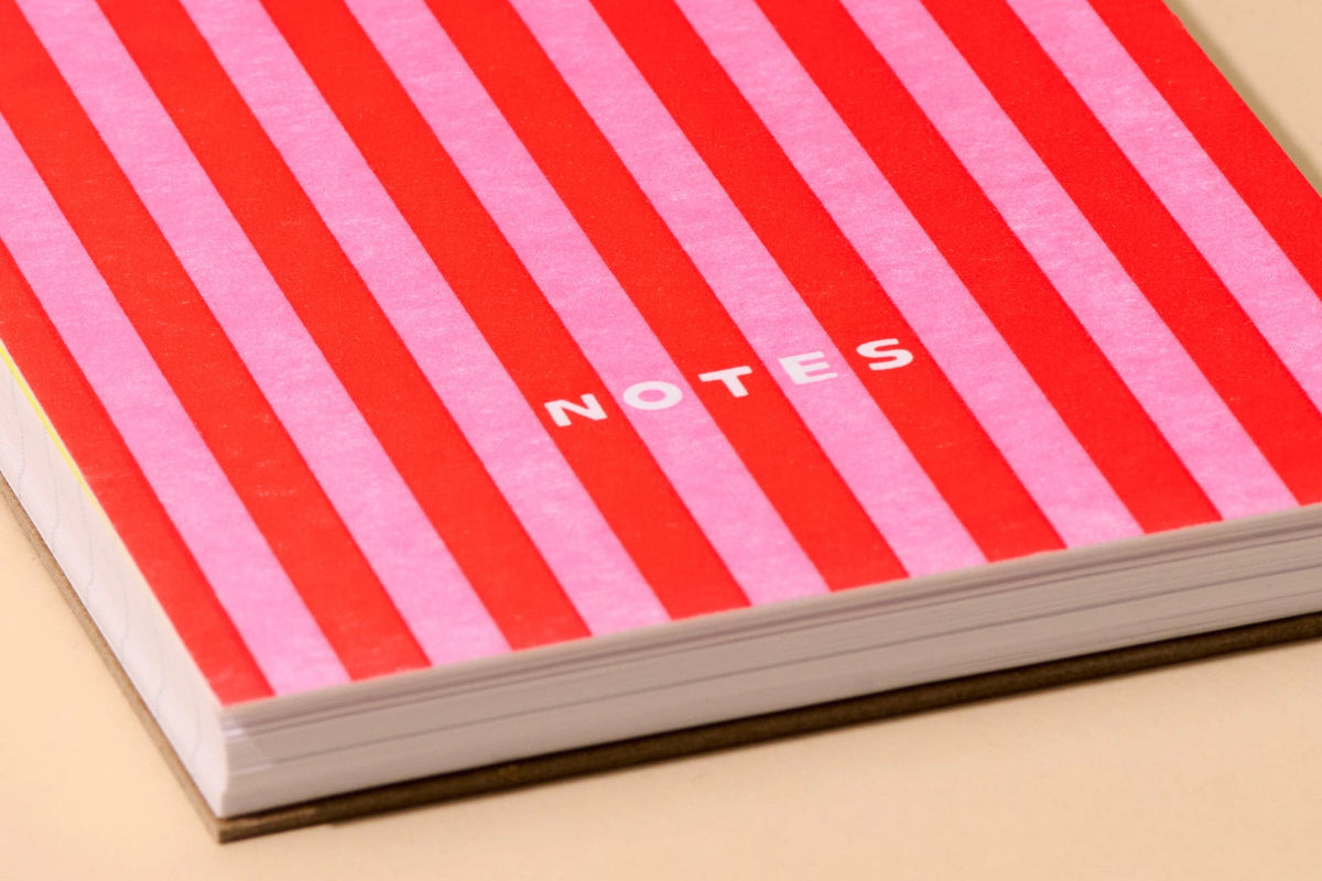 Letterpress Small Notebook - Cabana Stripe