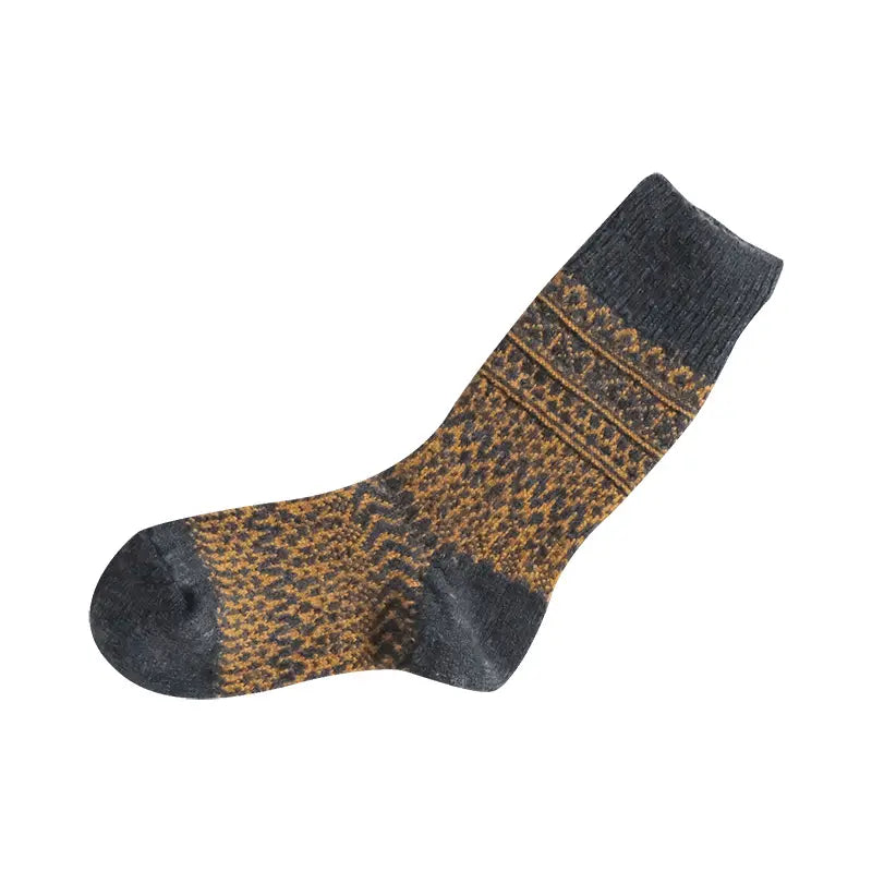 Nishiguchi Kutsushita Wool Jacquard Socks
