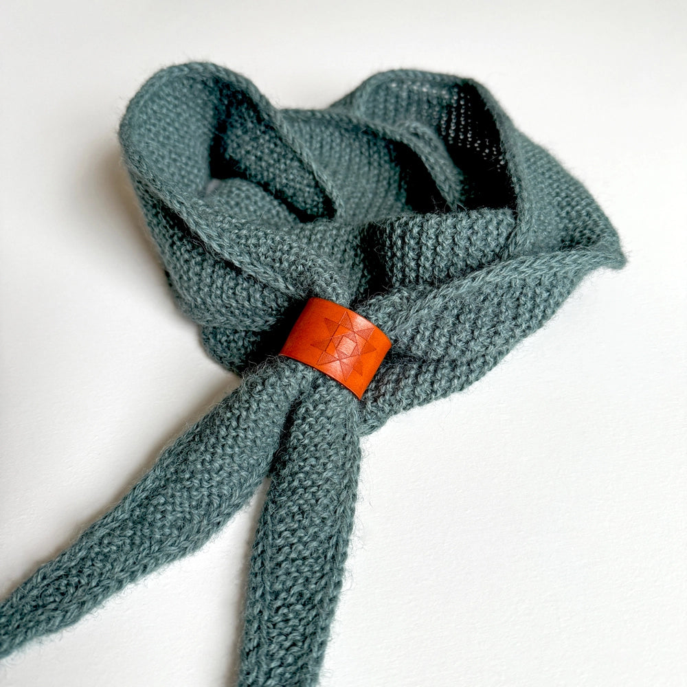 Leather Scarf Tie - Quilt Star