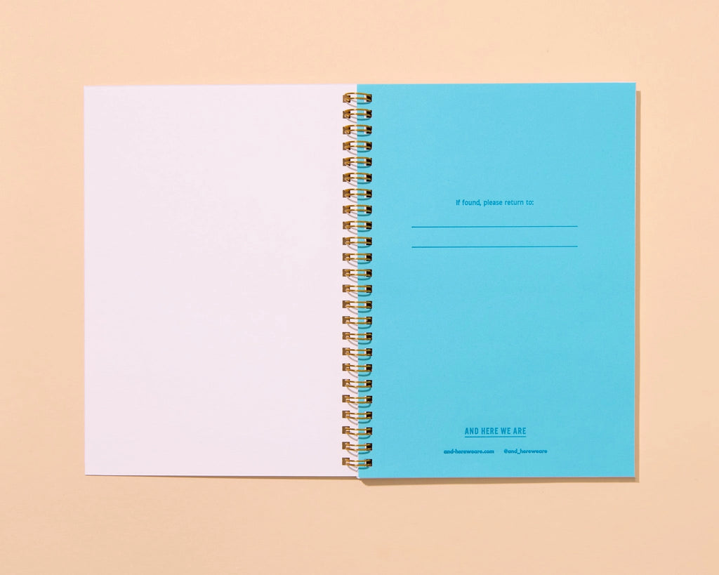 Letterpress Spiral Notebook - Gingham