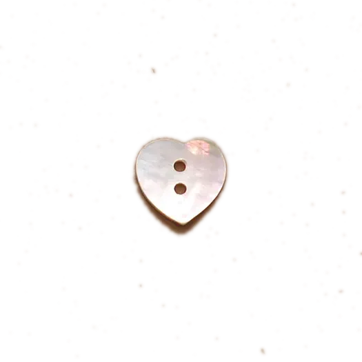 Agoya Shell Heart Buttons - 30 mm