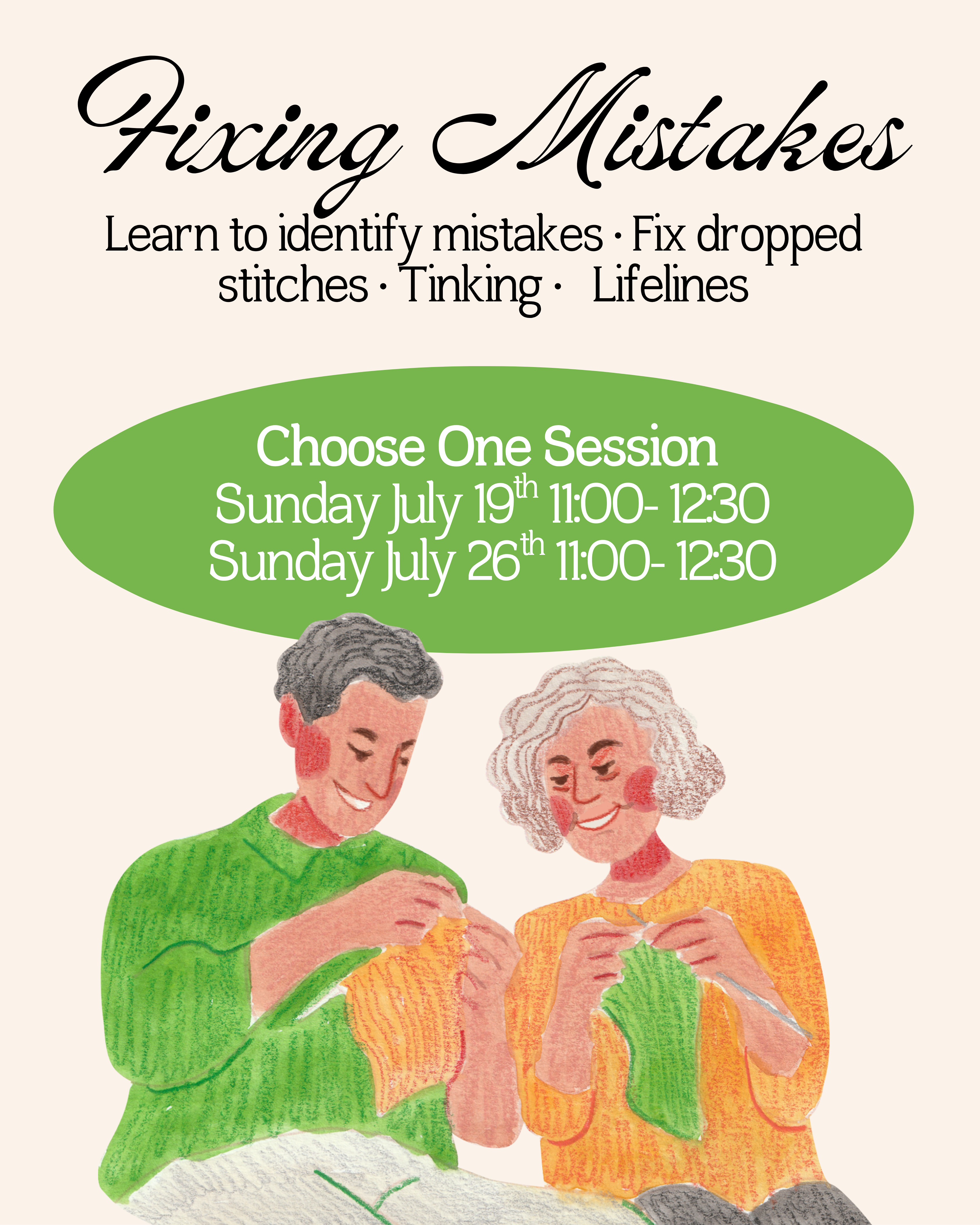 Learn to Fix Mistakes - Knitting