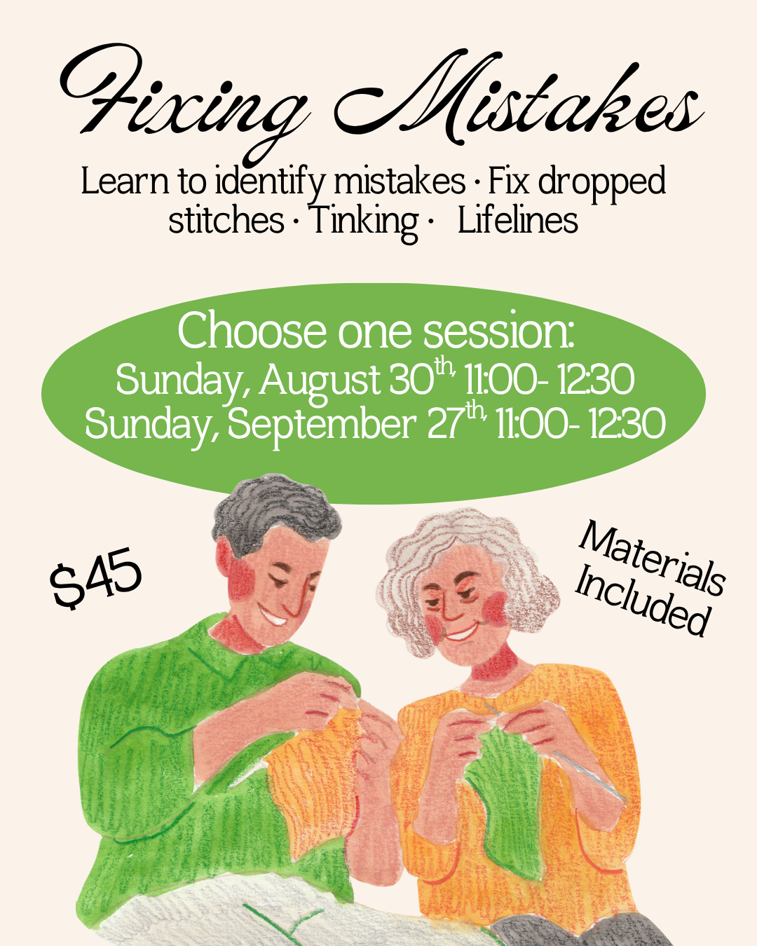 Learn to Fix Mistakes - Knitting