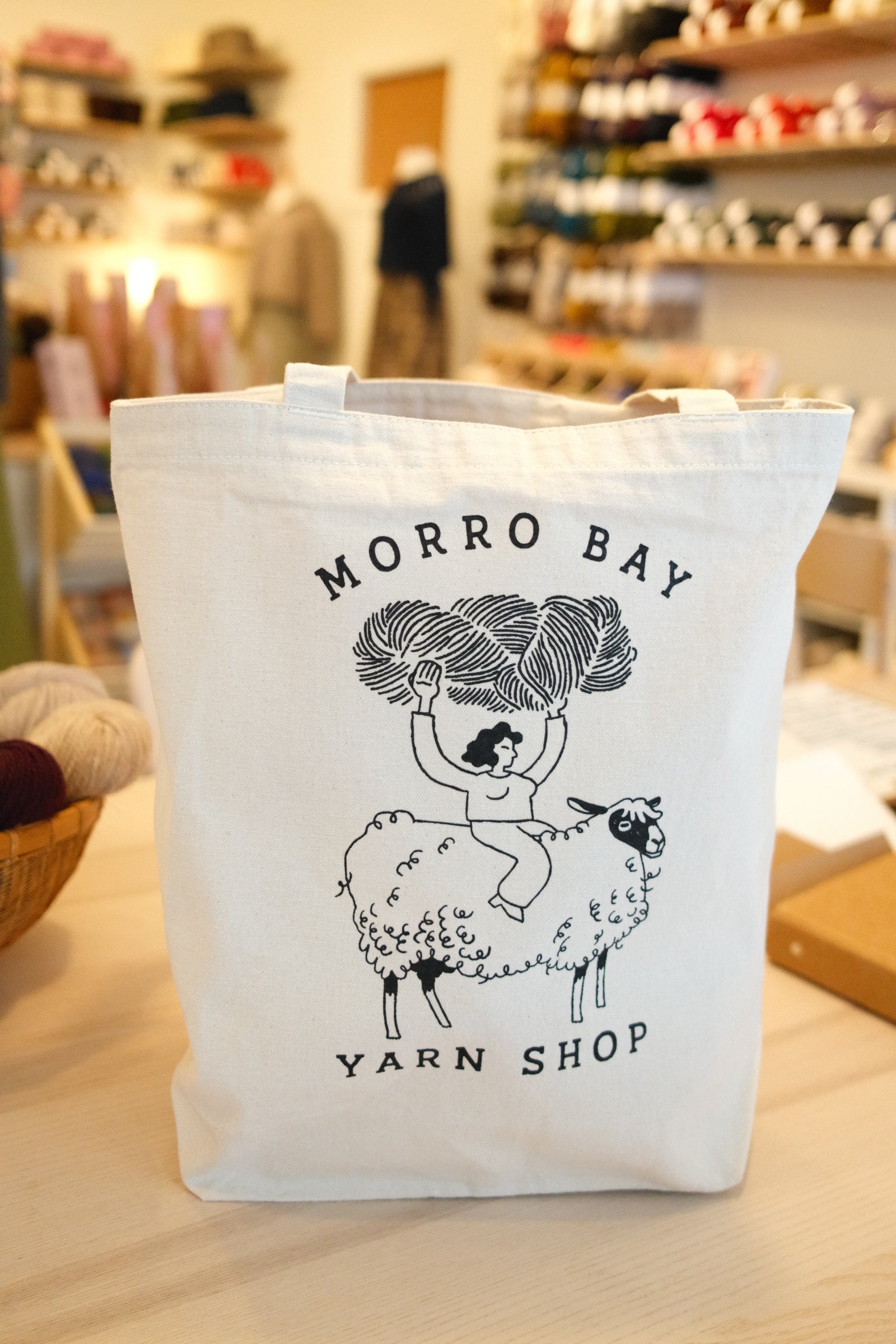 Morro Bay Yarn Shop Tote Bags