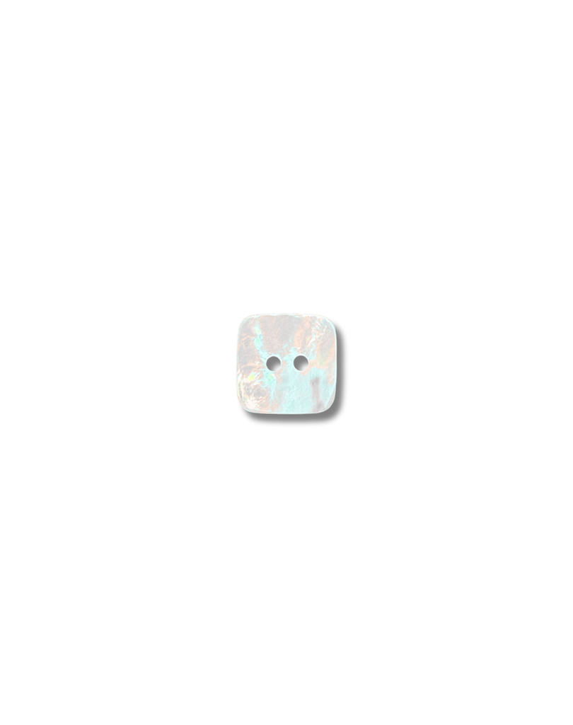 Natural Agoya Square Buttons -12 mm