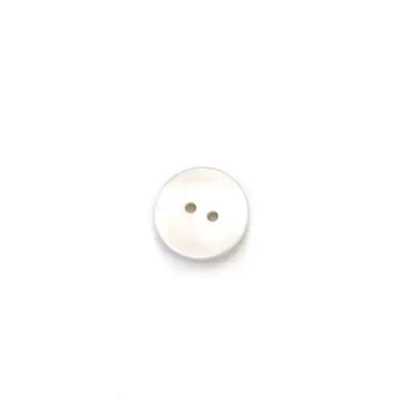 Silver Round Shell Buttons - 15 mm