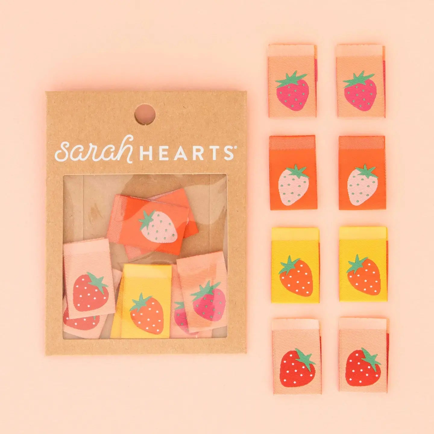 Strawberry Multipack Woven Labels