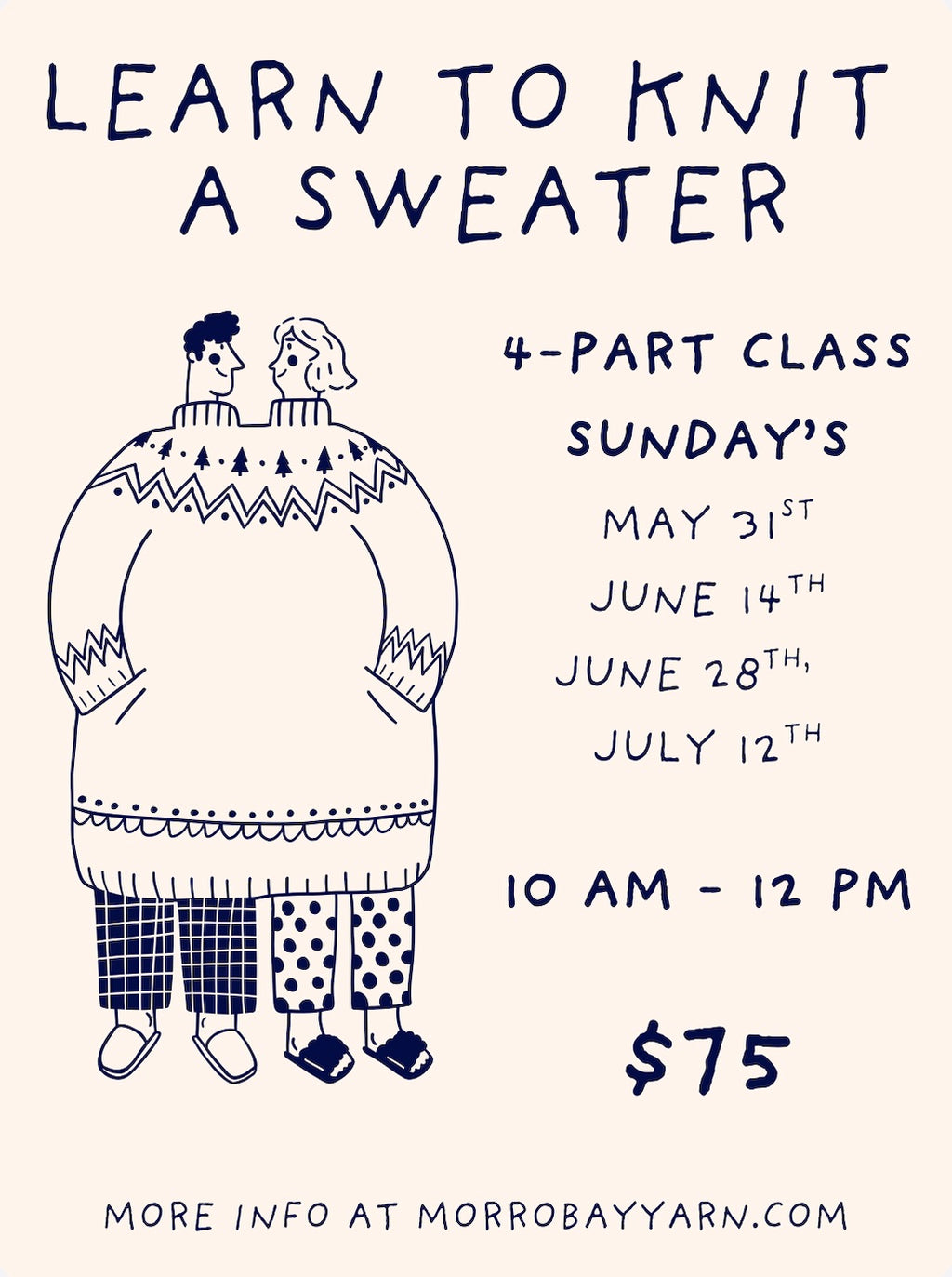 Learn To Knit A Sweater Workshop