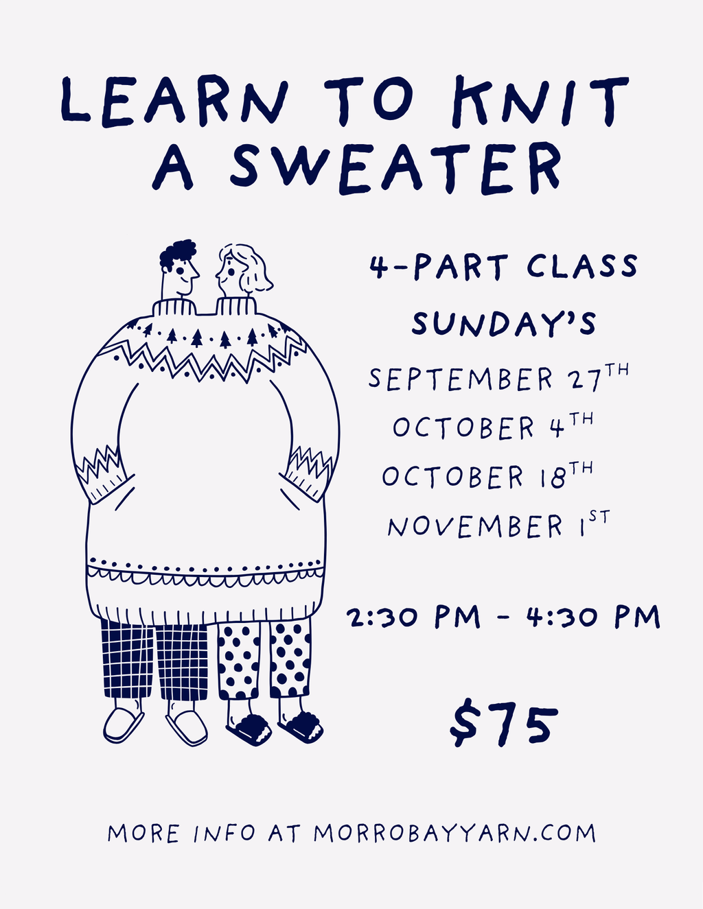 Learn To Knit A Sweater Workshop
