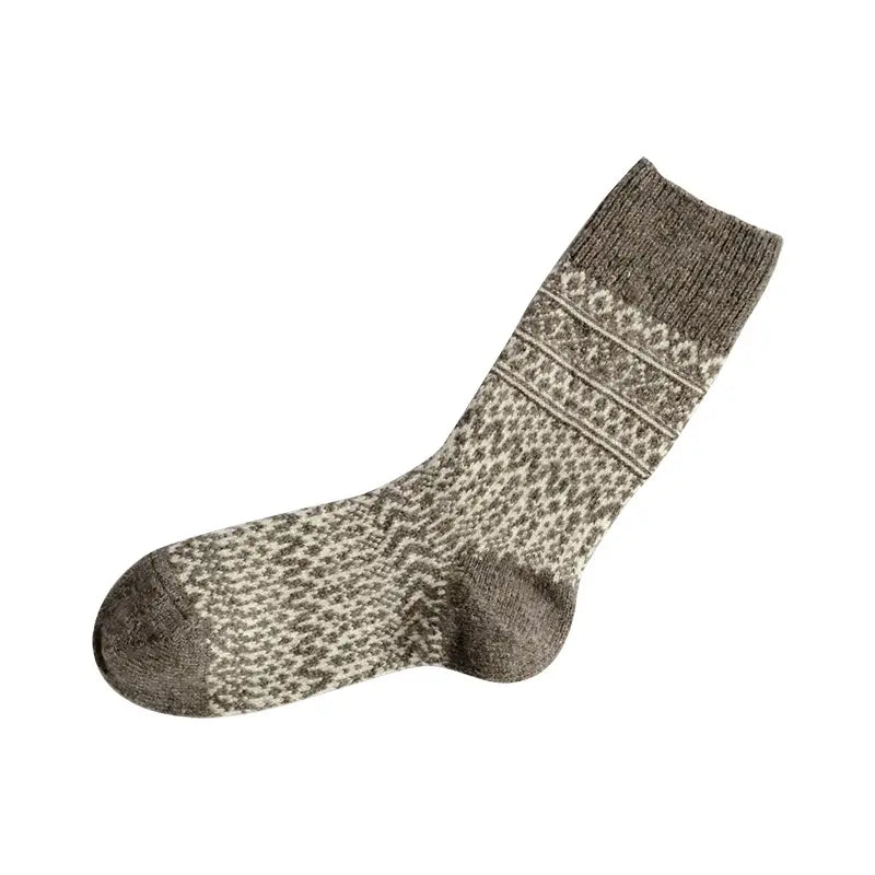 Nishiguchi Kutsushita Wool Jacquard Socks