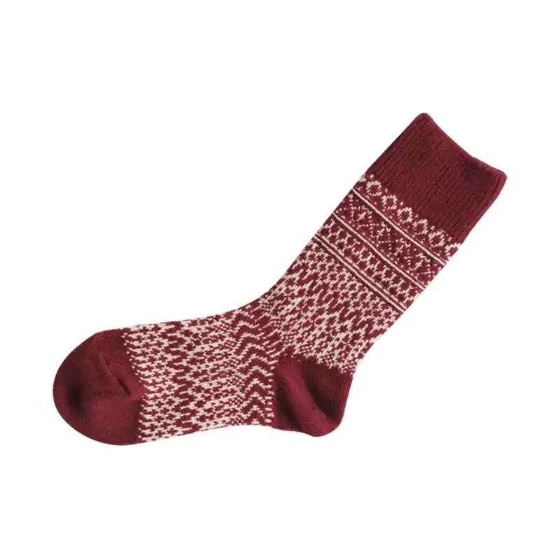Nishiguchi Kutsushita Wool Jacquard Socks