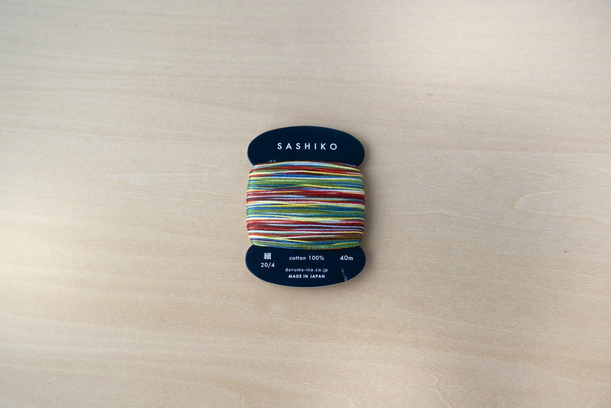 Sashiko Thread Card Multi-Color - Thin