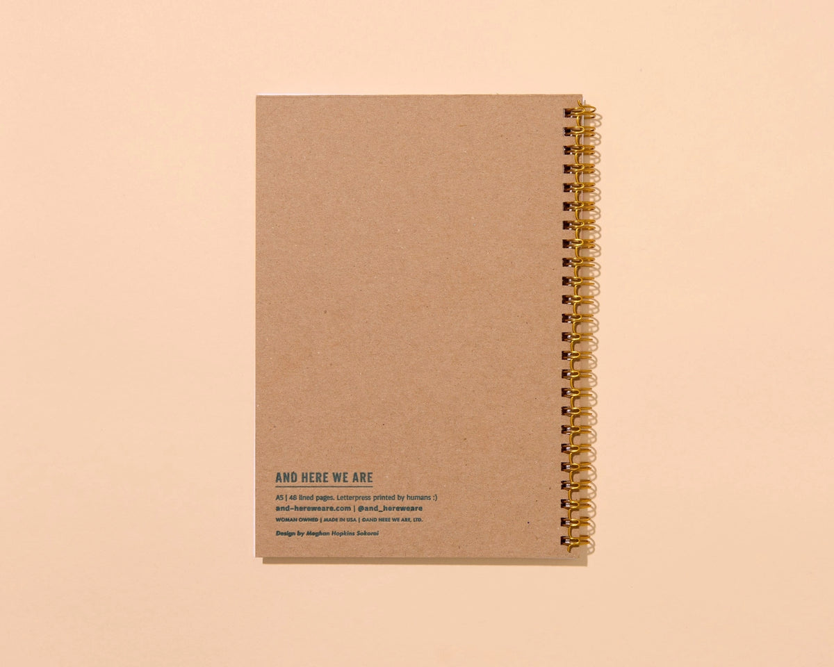 Letterpress Spiral Notebook - Autumn Quilt