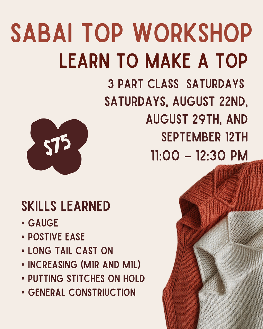 Sabai Top Workshop